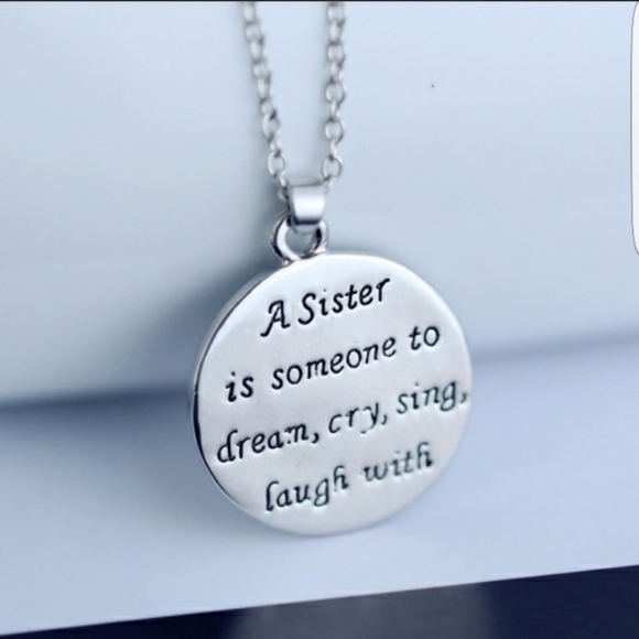 Silver sister necklace - Picture 3 of 5